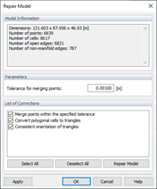 Reparieren des Modells